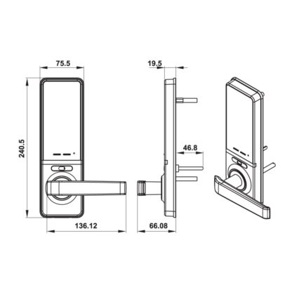 Khóa điện tử Hafele EL7000-TC