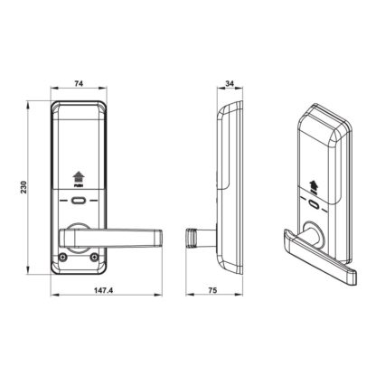 Khóa điện tử Hafele EL7000-TC