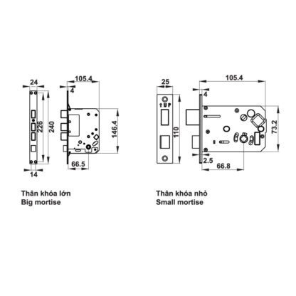 Khóa điện tử Hafele EL7200-TC