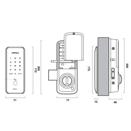 Khóa điện tử Hafele ER5100 - 912.20.200