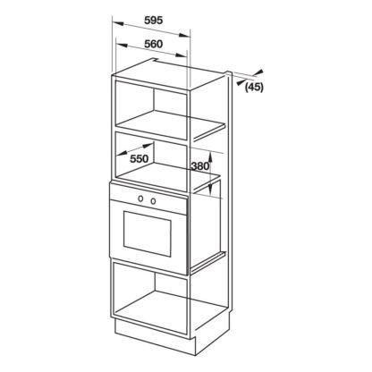 Lò vi sóng kết hợp nướng âm tủ HM-B38C