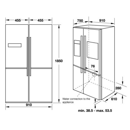 Tủ lạnh SIDE BY SIDE HF-SBSIC 620L