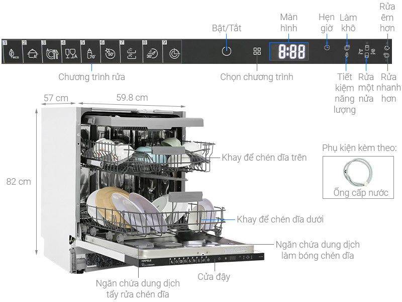 Máy Rửa Chén HDW-F60C Hafele 533.23.200