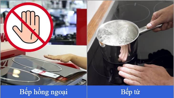 Tính an toàn giữa bếp từ và bếp hồng ngoại.